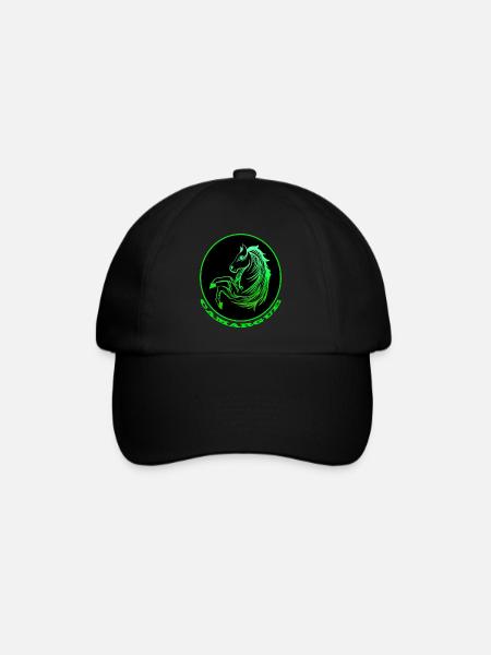 Cheval de Camargue vert fluo - Casquette classique - noir/noir