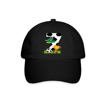 Football 7 Anniversaire Joueur de football Football - Casquette classique - noir/noir - Devant