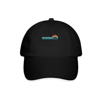 Vintage Moped Retro Sunset Cadeau - Casquette classique - noir/noir - Devant