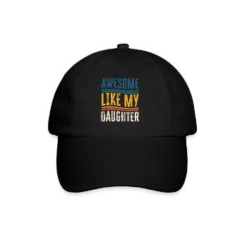 Toll wie meine Tochter Vatertag Vintage Geschenk - Baseballkappe - Schwarz/Schwarz - Vorne