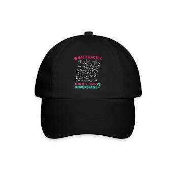 Physics Math Formula Joke - Baseball Cap - black/black - Front
