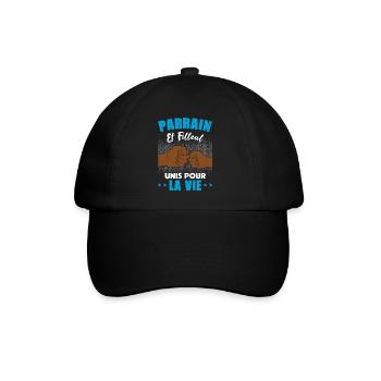 Demande parrain et filleul unis pour la vie humour - Casquette classique - noir/noir - Devant