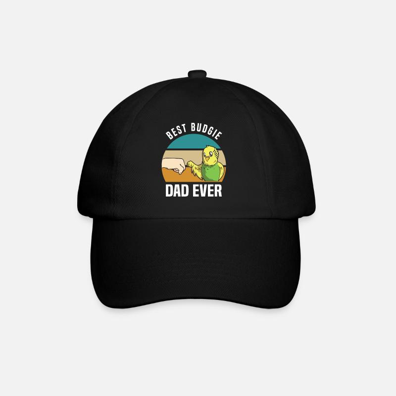 Wellensittich Liebhaber - Baseballkappe - Schwarz/Schwarz