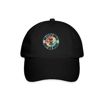Lustiges Retro Disc Golf Vintage Design - Baseballkappe - Schwarz/Schwarz - Vorne
