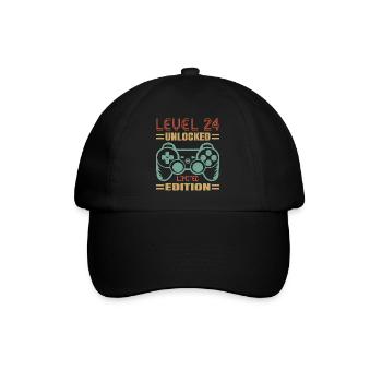 Birthday Level 24 Unlocked - Baseball Cap - black/black - Front