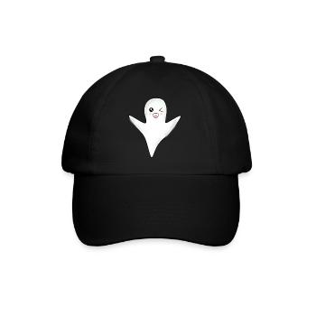 Kawaii Ghost Ghosts Halloween Halloween Costume - Baseball Cap - black/black - Front
