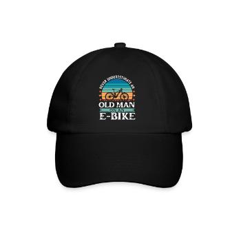 Never underestimate an Old Man on an EBike - Baseball Cap - black/black - Front