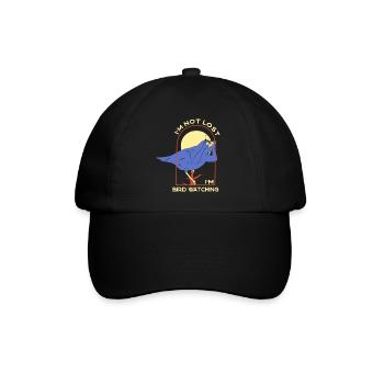 Bird Nerd Lustiges Vogel Design - Baseballkappe - Schwarz/Schwarz - Vorne