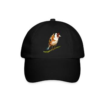 Bunter Vogel - Baseballkappe - Schwarz/Schwarz - Vorne
