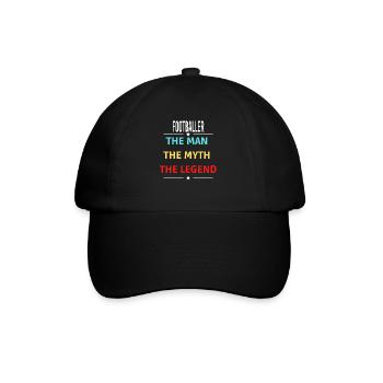 Der Mann Der Mythos Die Legende FUSSBALLER - Baseballkappe - Schwarz/Schwarz - Vorne