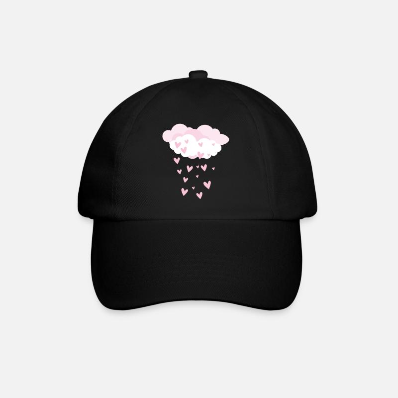 Pluie de de cœur - Casquette classique - noir/noir