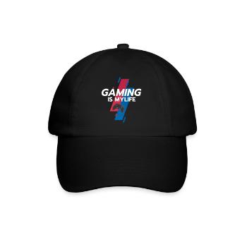 Gaming ist mein Leben - Baseballkappe - Schwarz/Schwarz - Vorne