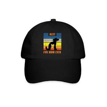 Meilleur propriétaire de chat de chien de mère en fourrure - Casquette classique - noir/noir - Devant