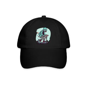 The monster on the scooter - Baseball Cap - black/black - Front