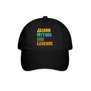 Mythos Jasmin die Legende Vorname Jasmin - Baseballkappe - Schwarz/Schwarz - Vorne