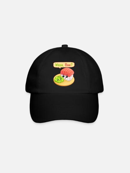 sushi, sushifani, wasabi - Basebollkeps - svart/svart