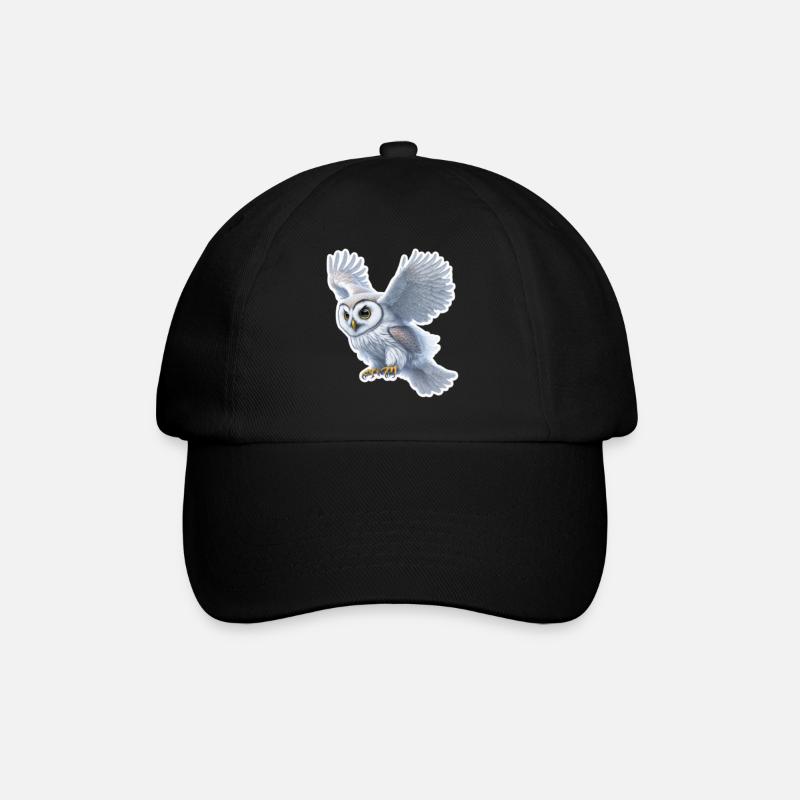 Autocollant de la chouette céleste - Casquette classique - noir/noir