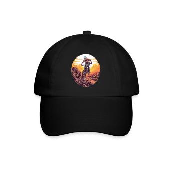 T-shirt VTT VTT Downhill Biker - Casquette classique - noir/noir - Devant