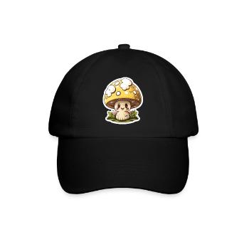 Drôle de champignon de dessin animé - Casquette classique - noir/noir - Devant