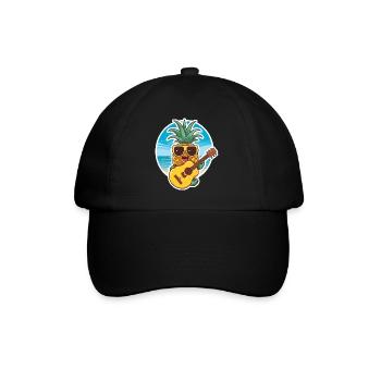 Ukulele Pineapple - Baseball Cap - black/black - Front