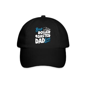 Best Roller Coaster Dad Ever - Baseballkappe - Schwarz/Schwarz - Vorne