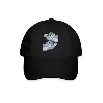 Affe Affen - Baseballkappe - Schwarz/Schwarz - Vorne