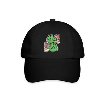 Schildkröte Schildkröten - Baseballkappe - Schwarz/Schwarz - Vorne
