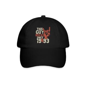 Ce gars fait du rock depuis l’anniversaire du millésime 1993 - Casquette classique - noir/noir - Devant