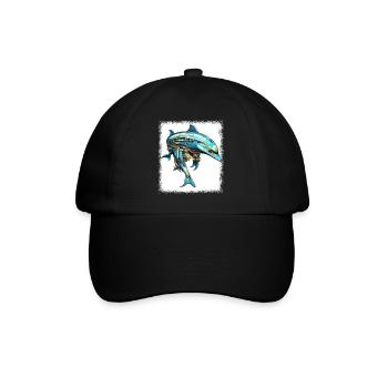 caribbean dolphin lover aquatic environment - Baseballkappe - Schwarz/Schwarz - Vorne