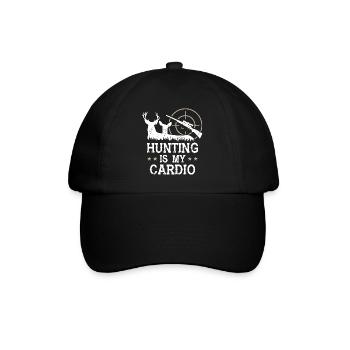 Hunting Is My Cardio - Baseball Cap - black/black - Front