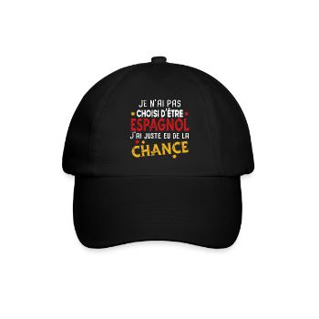 Espagnol Espagne Homme Chance Cadeau Pays Humour - Casquette classique - noir/noir - Devant