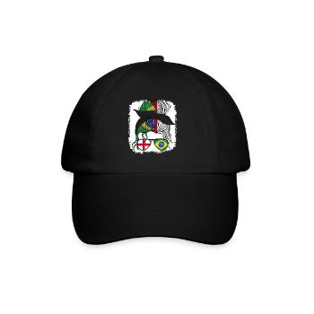 Brésil Moitié Brésilienne Brésil Angleterre Garota - Casquette classique - noir/noir - Devant