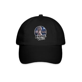 Waifu Anime Girl on the Beach Night - Chemise d’anime - Casquette classique - noir/noir - Devant