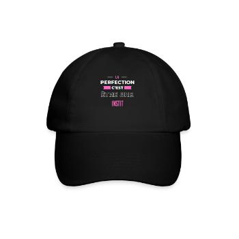 La perfection, c'est être une instit - Casquette classique - noir/noir - Devant