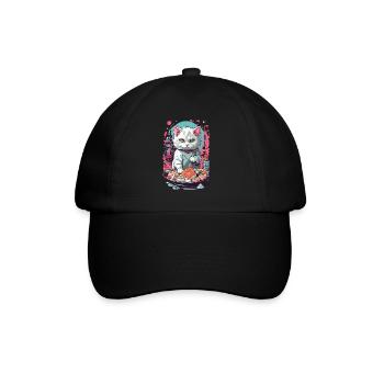 Style esthétique de chat Sushi Pastel gothique - Casquette classique - noir/noir - Devant