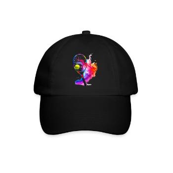 Tennis, a sport that is fun and keeps you fit - Baseball Cap - black/black - Front