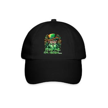 Fête de la Saint-Patrick Embrasse-moi Je suis un lutin irlandais - Casquette classique - noir/noir - Devant