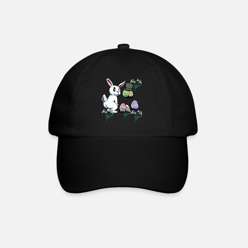 Schlappohr Kind Ostern Eier Hut Nager Kaninchen - Baseballkappe - Schwarz/Schwarz