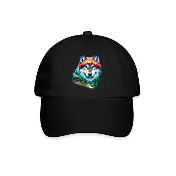 Loup - Casquette classique - noir/noir - Devant