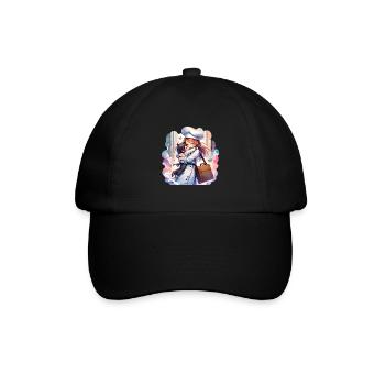 A Mother Cook Giving Her Kid a Cozy Hug - Baseball Cap - black/black - Front