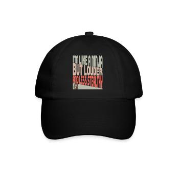 Comme un ninja - Casquette classique - noir/noir - Devant