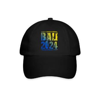 Bali 2024 Bunt Urlaub - Baseballkappe - Schwarz/Schwarz - Vorne