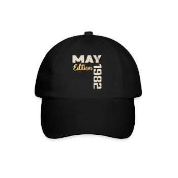 Mai 1982 Anniversaire Mai 1982 Cadeau Mai 1982 Mai - Casquette classique - noir/noir - Devant