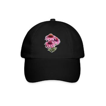 Échinacée 3 Fleurs - Casquette classique - noir/noir - Devant