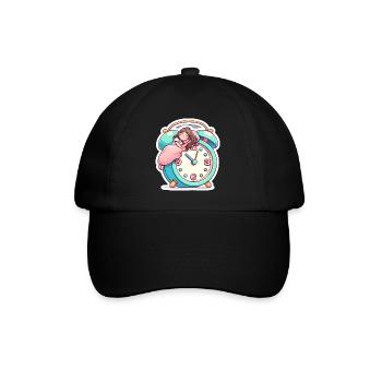 Sommeil réparateur jusqu’à ce que le réveil sonne - Casquette classique - noir/noir - Devant