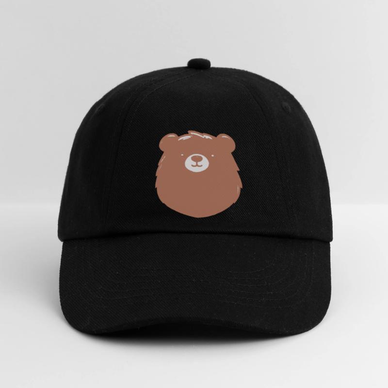 Simple bear in a flat handle Baseball Cap