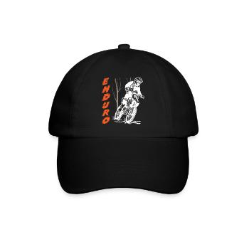Enduro Motocross - Casquette classique - noir/noir - Devant