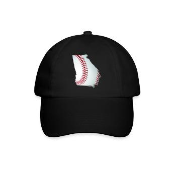 Georgia (USA) | real baseball | Map - Baseball Cap - black/black - Front