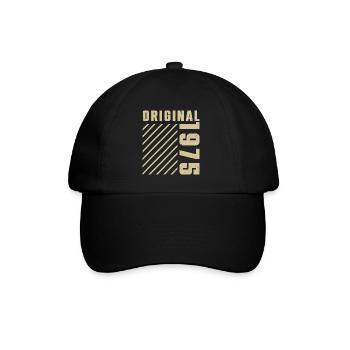Original 1975 Authentic 1975 Vintage Bursdag - Casquette classique - noir/noir - Devant