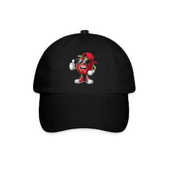 Apfel - Baseballkappe - Schwarz/Schwarz - Vorne